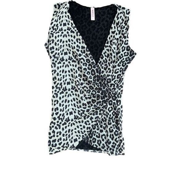 SWEET PEA Cheetah Print Sleeveless Blouse Size Large - Picture 1 of 7
